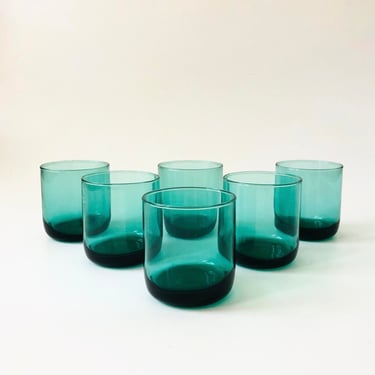 Teal Lowball Tumblers - Set of 6 