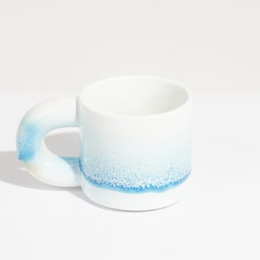Light Blue Painted Ceramic Mug 