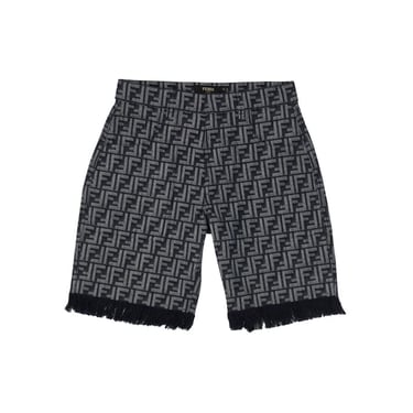 Fendi Men Ff Denim Bermuda Shorts