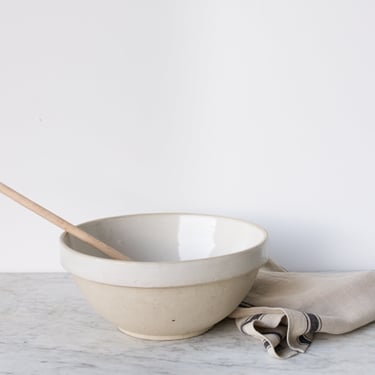 Large French Mixing Bowl with Mixing Spoon