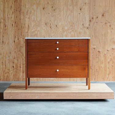 Florence Knoll Teak Four Drawer Chest 