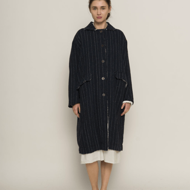 H+ Hannoh Wessel | Coat Mabel | Navy Pinstripe