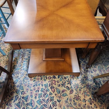 Small Pedestal Base Table with Drawer 28.125 x 28.125 x 27.25