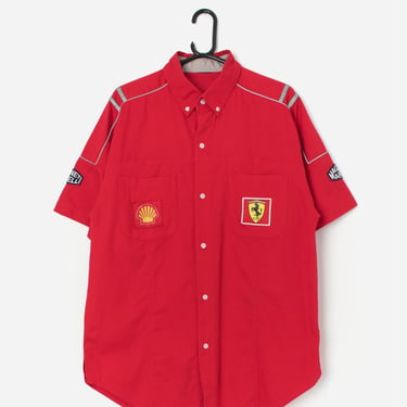 Vintage 90's Ferrari shirt in the classic bright red - Medium 