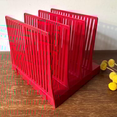 Vintage Eldon Plastic Office Products Red 