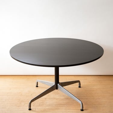 Eames Round Ebonized Dining Table