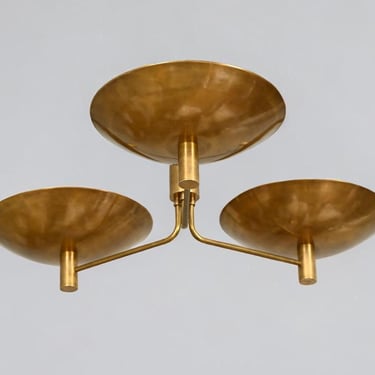 SOLIS BRASS flush mount uplighte with 3 light 