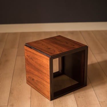 Vintage Rosewood Kai Kristiansen Nesting Cube End Tables 