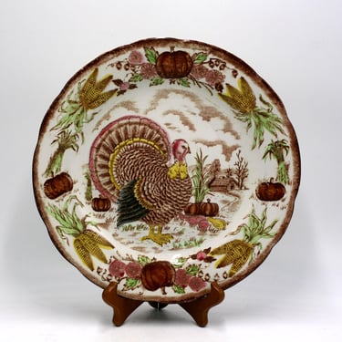 vintage Turkey dinner plate 