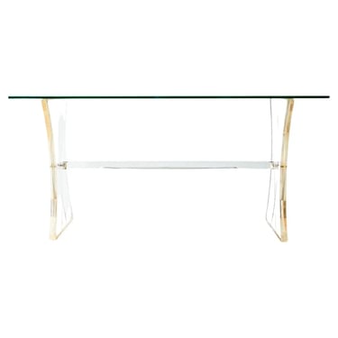 Lucite and Glass Console Table, ca. 1980
