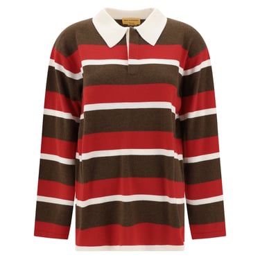 Guest In Residence Women Striped Polo Sweater