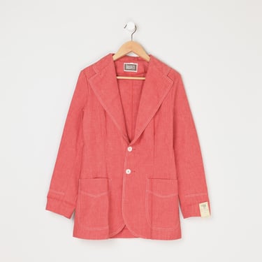 Vintage 1960s Faded-Red Long Jacket -- 