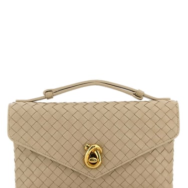 Bottega Veneta Women Beige Leather Knot Lock Handbag