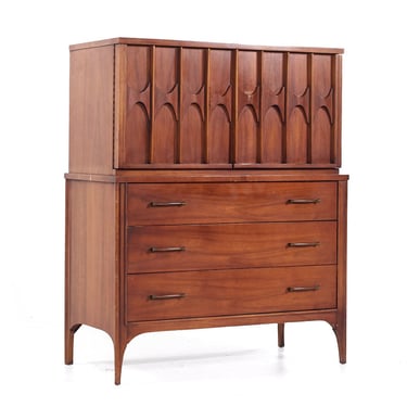 Kent Coffey Perspecta Mid Century Walnut and Rosewood Gentleman's Chest - mcm 