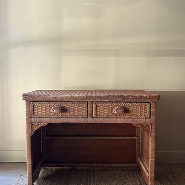 Wicker desk