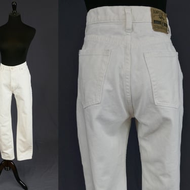 90s White Jordache Jeans - 31" waist - Relaxed Fit Tapered Leg - Cotton Denim - Vintage 1990s - 29" inseam 