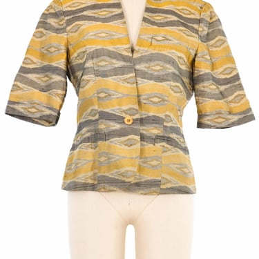 1980s Gucci Ikat Short Sleeve Jacket