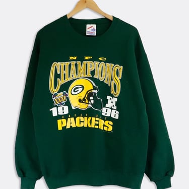 Vintage 1997 NFL Green Bay Packers NFC Champions Sweatshirt Sz L