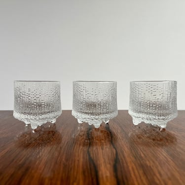Set of 3 Iittala Ultima Thule Cocktail Tumbler Glasses by Tapio Wirkkala 