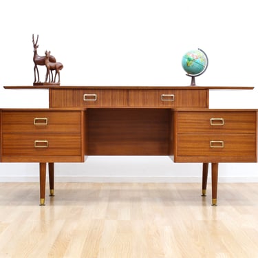 Mid Century Teak Desk/Vanity by Austinsuite 