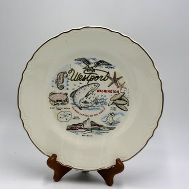 vintage Westport Washington Souvenir Plate 