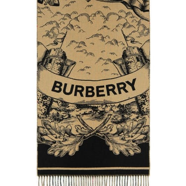 Burberry 'Mu Gallant' Beige Cashmere Scarf Men