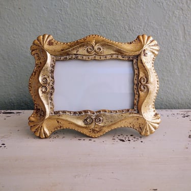 4x6 Vintage Gold Gilded Ornate Frame Made in Taiwan 