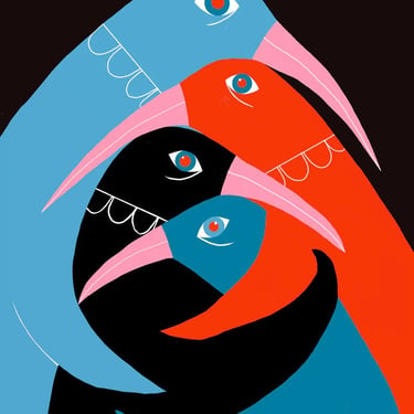 LOVE BIRDS - ART PRINT