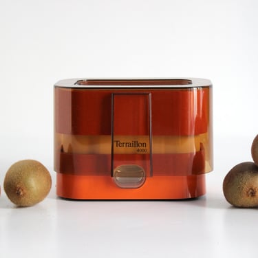 Terraillon 4000 kitchen scale – orange + brown – 1970s french design 