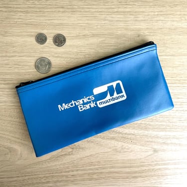 Bank deposit bag - Mechanics Bank Multibank - 1980s vintage 