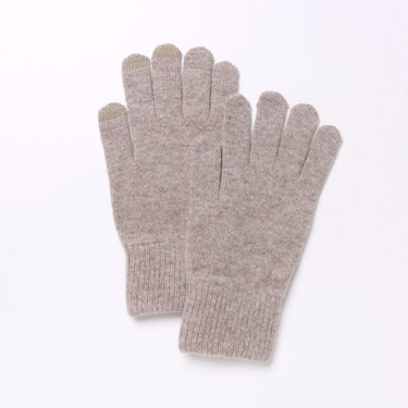 Merino Wool Touchscreen Gloves in Oatmeal