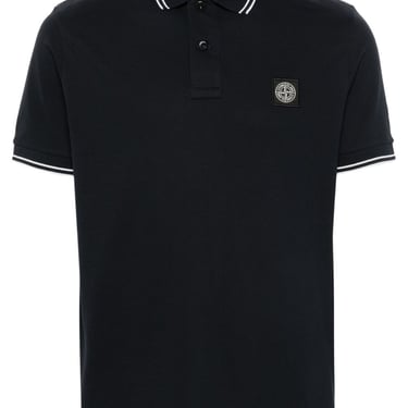 Stone Island Men Logo Cotton Polo Shirt