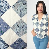 トップス iver&isla patchwork quilt pullover vest ラスト1点 】iver & isla / patchwork quilt pullov