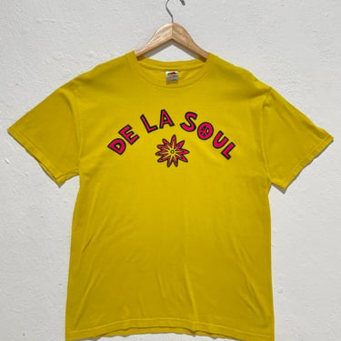 Vintage 1990's De La Soul Yellow Rap T-Shirt Sz. L