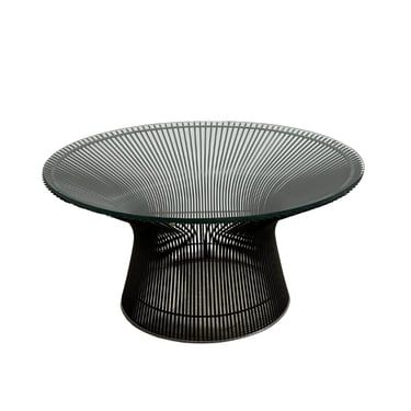 Warren Platner Bronze Base Coffee Table w/Smoked Glass, 1960