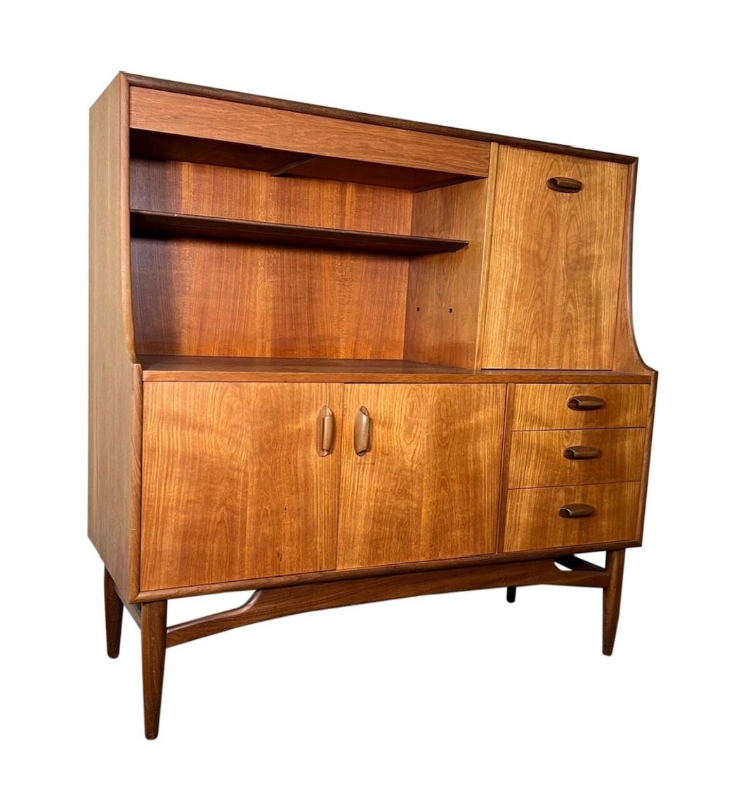 Mid Century G Plan Teak Highboard Credenza Server With Secretary ...