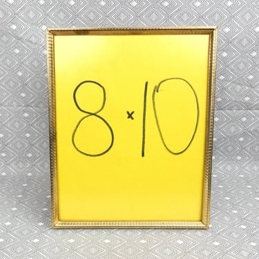 Vintage Picture Frame - Goldtone Metal - Holds an 8" x 10" Photo - 8x10 Frame w/ non-glare Glass - Tabletop Display 