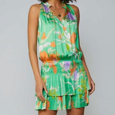 Floral pleated Tired dress