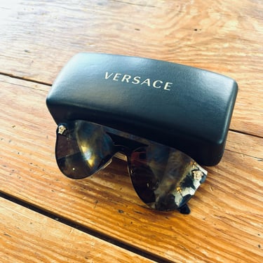 Private Listing Versace Black and Gold Sunglasses