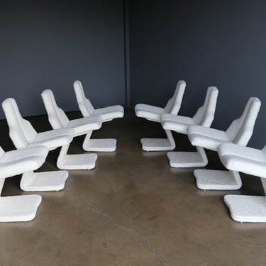 Gastone Rinaldi Set of Eight Dining Chairs for RIMA, Italy, c. 1975