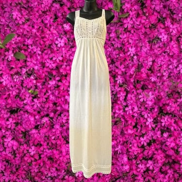 white lace nightgown vintage nylon goddess gown medium 
