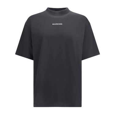 Balenciaga Men T-Shirt With Logo Printed On The Front And Back