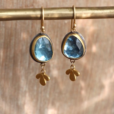 Ananda Khalsa | Rosecut London Blue Topaz Drop Earring