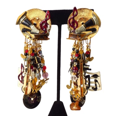 LUNCH AT THE RITZ- 1980s Big Band Earrings