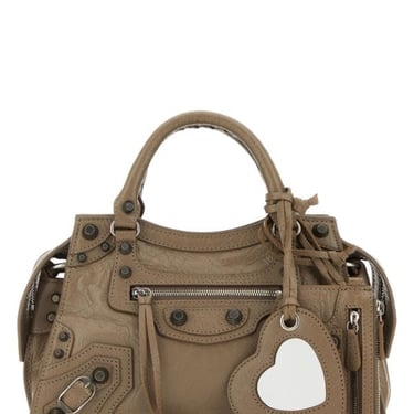 Balenciaga Woman Dove Grey Nappa Leather Neo Cagole Xs Handbag