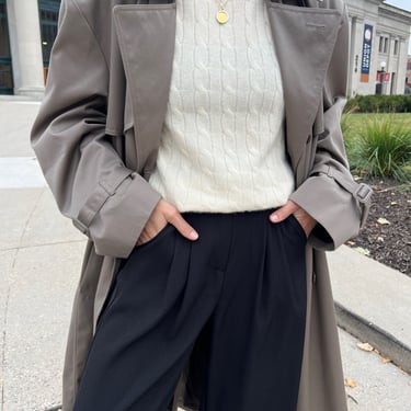 Vintage Taupe Trench Coat