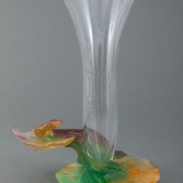 Daum Pate de Verre &quot;Lezard&quot; Bud Vase