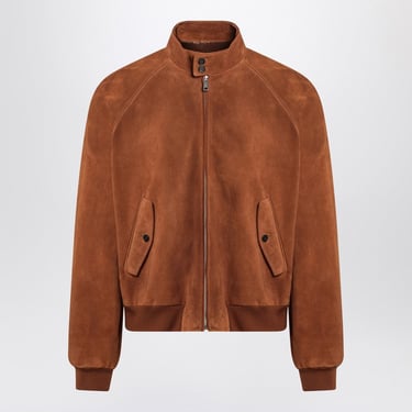 Prada Camel-Coloured Suede Bomber Jacket Men