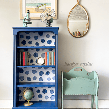 Vintage Coolidge Blue Bookcase
