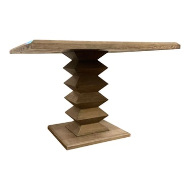 Currey and Company Modern Taupe Wood Sagan Dining Table